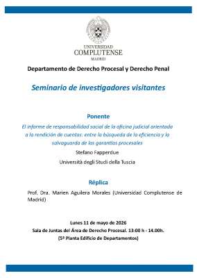 Seminario de investigadores extranjeros - Stefano Fapperdue - 11 de mayo de 2026